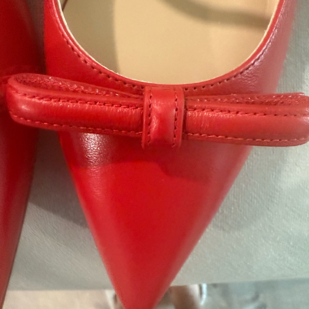 Stuart Weitzman Red Pointed-Toe Flats - image 3